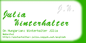 julia winterhalter business card